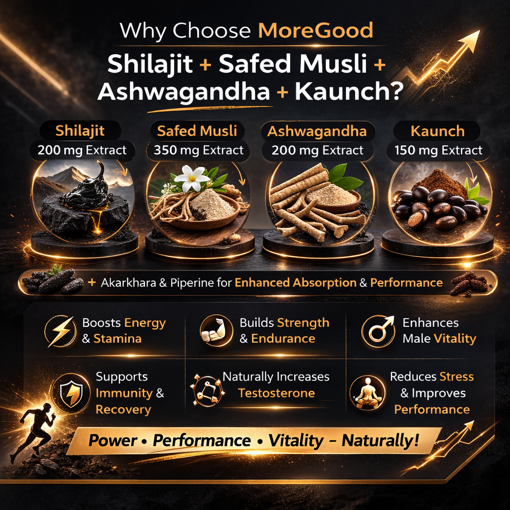 Men’s Stamina & Energy Boost Multivitamin with Shilajit, Ashwagandha, Safed Musli & Kaunch