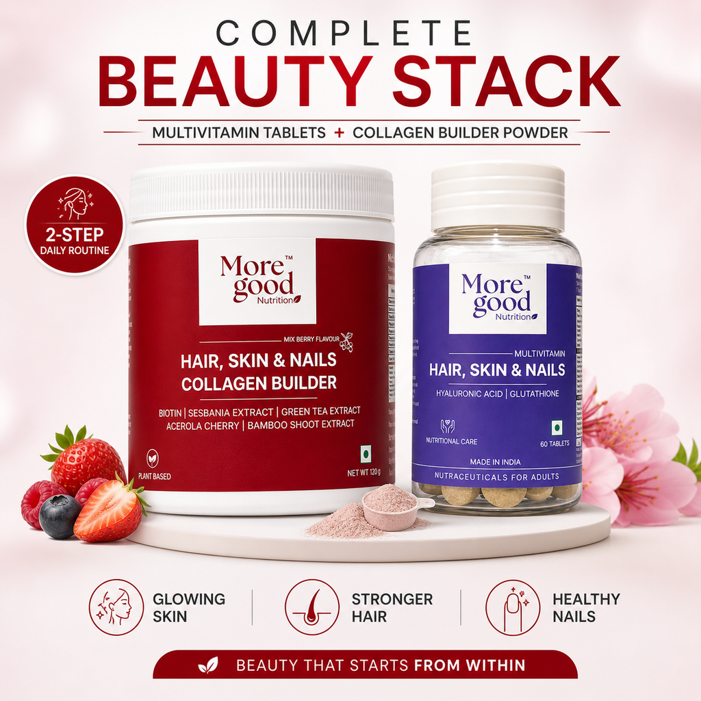 Hair Skin & Nails Multivitamins + Collagen Builder Powder